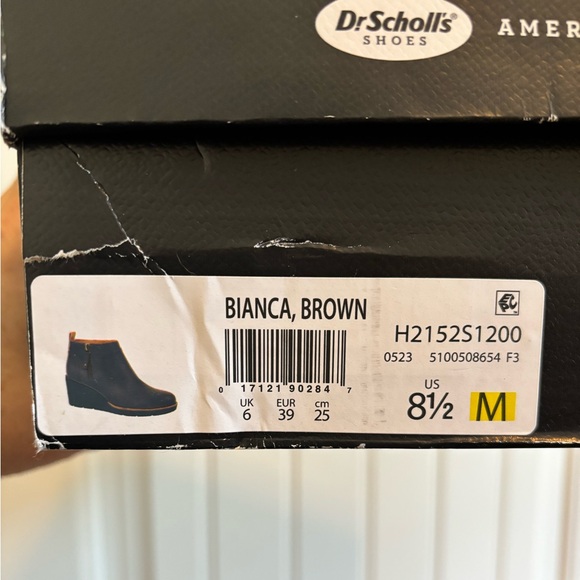 NWT Dr Scholl's Bianca Wedge Bootie - Chocolate Brown - Size 8.5 - Picture 2 of 11